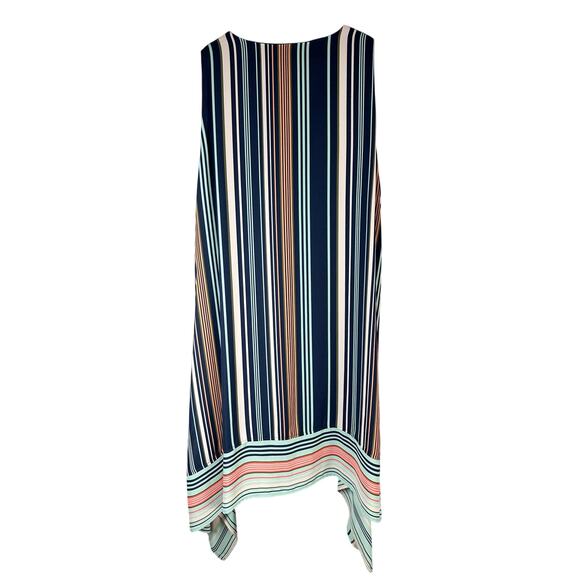 Vince Camuto Sleeveless Asymmetrical Hem Striped
Dress Size XXL - Picture 4 of 10